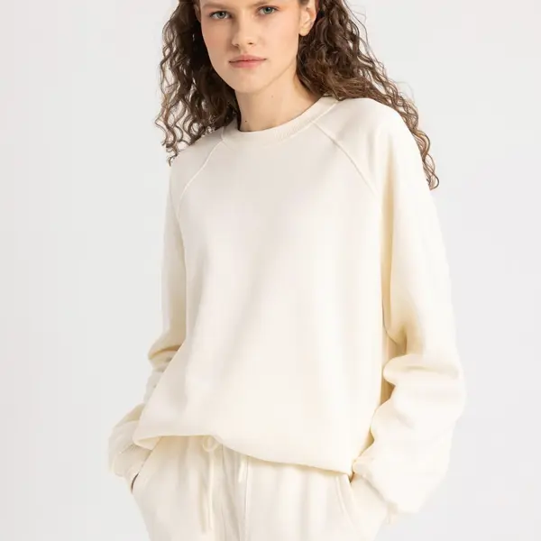 DEFACTO Oversize Fit Crew Neck Thick Basic Sweatshirt