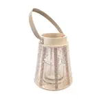Lucerna s flitrami CONE GLAM 22 cm, biela