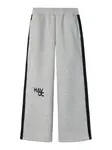 NAME IT Nohavice 'NKMLANCO'  sivá melírovaná / čierna