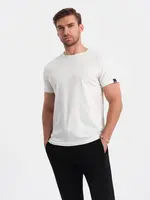 Ombre Men's t-shirt with decorative confetti effect - cream