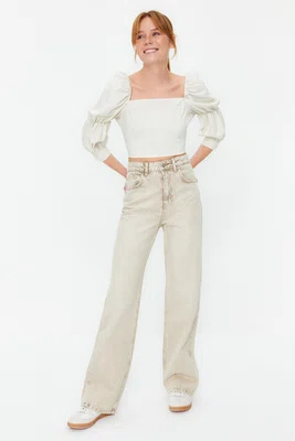 Dámský crop top Trendyol Ruffle detailed