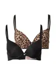 Hunkemöller Podprsenka  hnedá / kapučíno / čierna