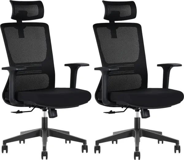 LTC 2PACK Ergonomická kancelářská židle ARTEMIS černá (2 ks)