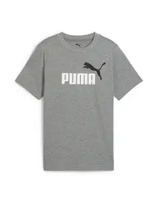 PUMA Tričko 'Essentials No.1'  sivá melírovaná / čierna / biela
