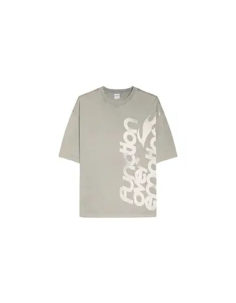 Bershka Tričko  nebielená / sivá melírovaná