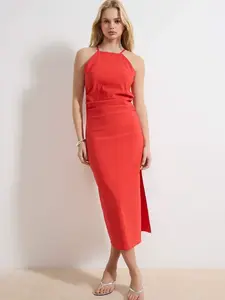 Trendyol Letné šaty  oranžovo červená