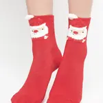 Socks with Santa Claus application red