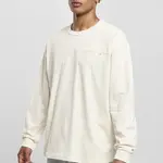 Biobavlna Krátký zakřivený oversized LS bílý písek