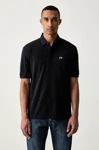 Armani Exchange polo pánské bavlněné s elastanem