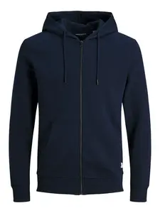 Jack & Jones Plus Tepláková bunda  tmavomodrá
