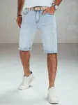 Pánské džínové kraťasy s páskem
