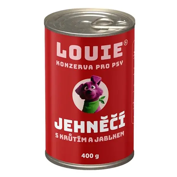 LOUIE Konzerva pre psov jahňacie s jablkami 400 g