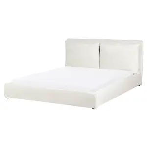 Beliani VODNÍ POSTEL 160/200 cm Krémově bílá Bajonna