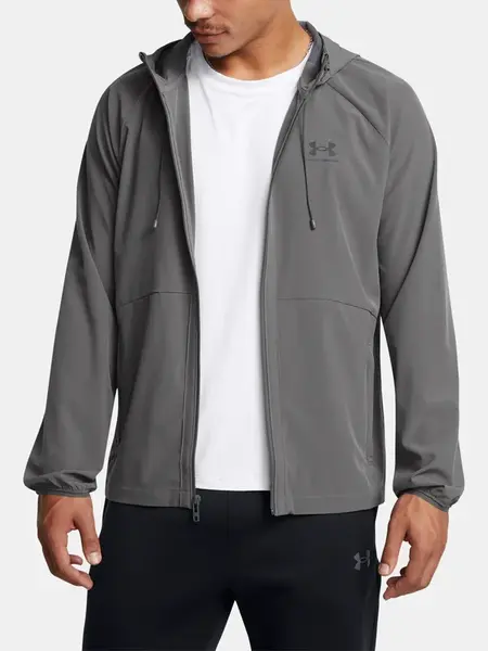Pánská bunda Under Armour UA Stretch Wvn WindbreakerEU-GRY - Pánské