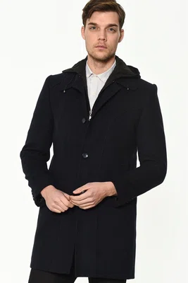 PLT8366 DEWBERRY MEN'S COAT-NAVY BLUE