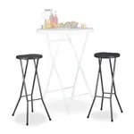Relaxdays STOLIČKA černá barová skládací 2dílná-sada 80 cm