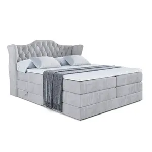 ALTDECOR POSTEL boxspring VILA KING – 140x200 – H3/H4 – světle šedá
