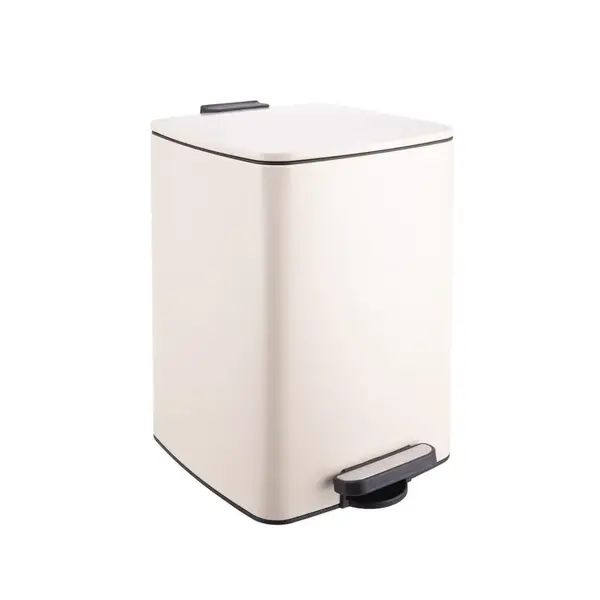 Relaxdays KOŠ Béžový matný kov 20 l Softclose