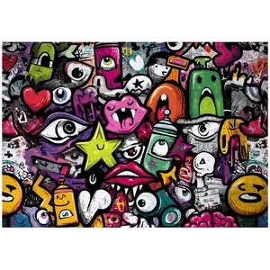 Wallarena FOTOTAPETA pro chlapce graffiti barevná 200x140 cm