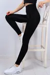 35459 Dewberry High Waist Womens Sports Leggings-BLACK