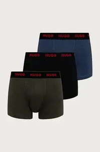 HUGO  boxerky pánské bavlněné s elastanem TRUNK TRIPLET PACK 3-pack