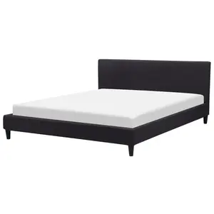 Beliani ČALOUNĚNÁ POSTEL 180/200 cm Černá Fitou