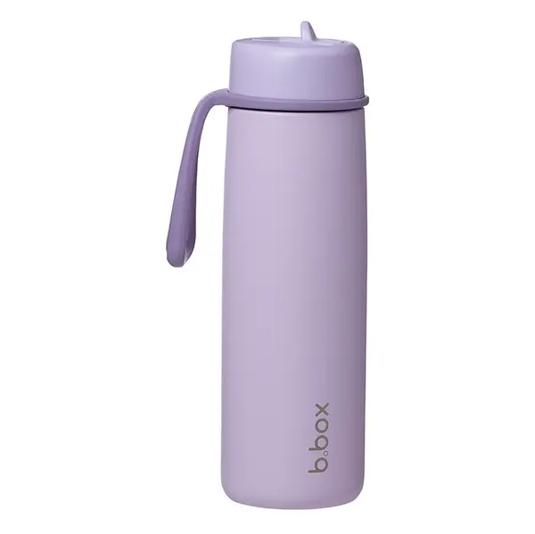 B.BOX Nerezová termolahev s brčkem lilac love 690 ml