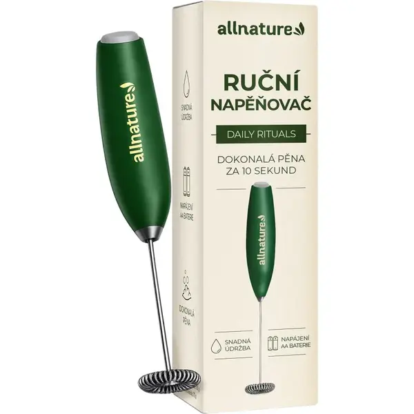 Allnature Ruční napěňovač doplněk pro přípravu nápoje 1 ks