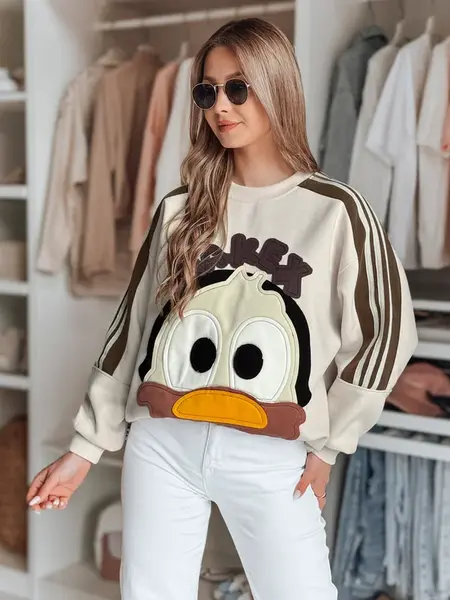 Dámská oversize mikina s kachním motivem