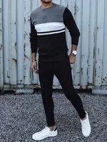 Pánský šedo-černý svetr Dstreet