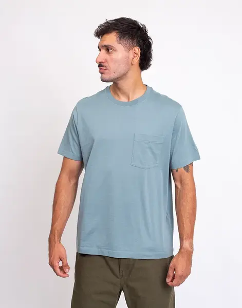 Tričko Patagonia M's Daily Pocket Tee Blue Sage