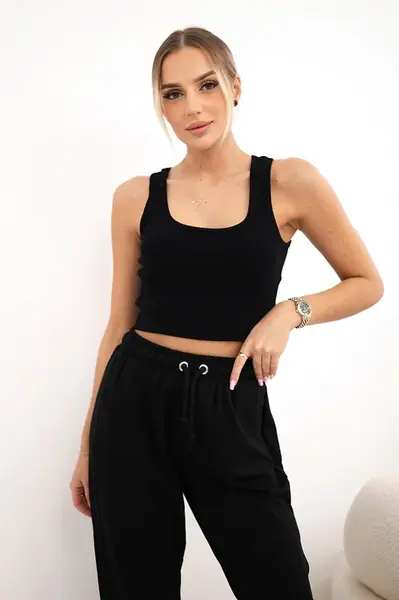 Set top+kalhoty černé