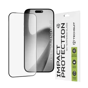 Techsuit 111D Tvrzené sklo, iPhone 17 Pro, černé