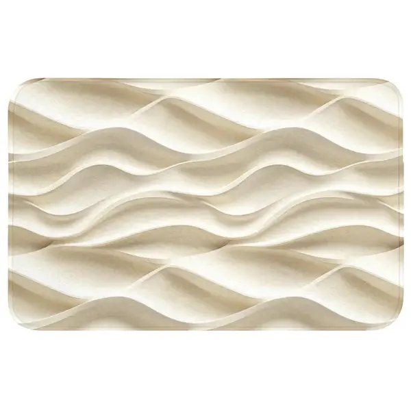 OnlyWow WC PŘEDLOŽKA Linie - Vlnité - Krémové 80x50 cm
