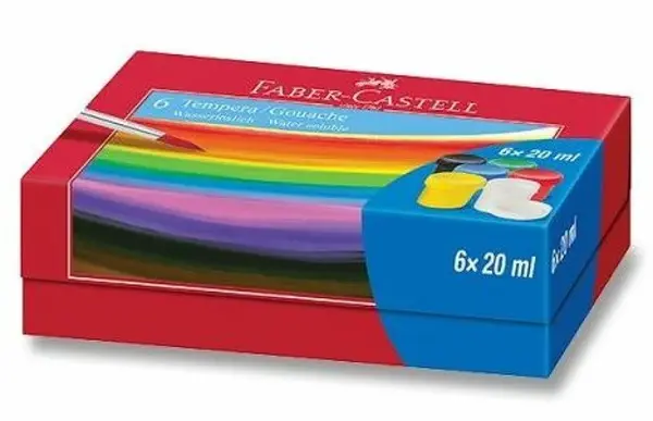 Faber - Castel Tempery v kelímcích 6 x 20 ml (poškozené)