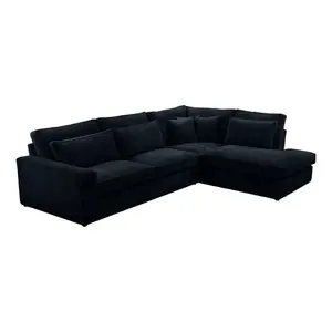 Fedve ROHOVÁ SOFA CAMBO MINI Bez funkce spaní, Černá