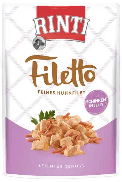 Kapsička Rinti Filetto kuře+šunka v želé 100g