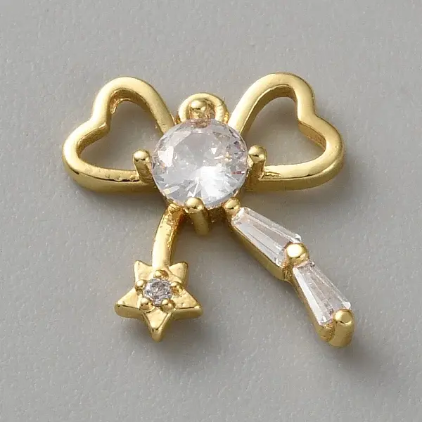 Brass Micro Pave Cubic Zirconia Pendants