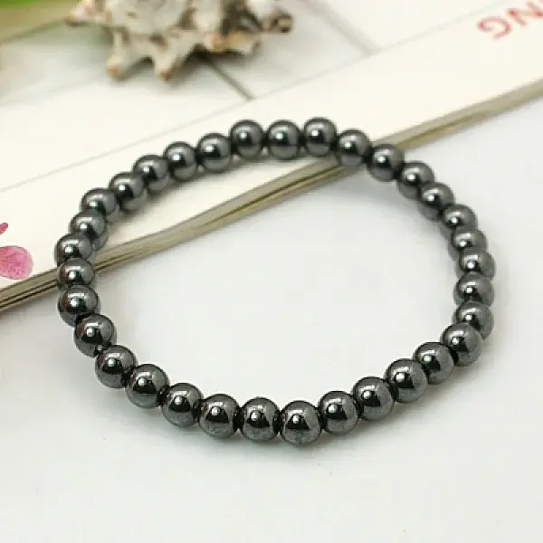 Fashion Non-Magnetic Synthetic Hematite Bracelets
