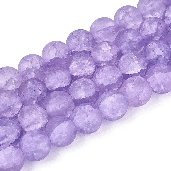 Crackle Glass Beads Strands