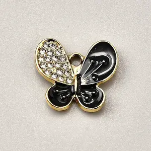Alloy Black Enamel Pendants