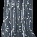 3D Flower Milk Fiber Embroidery Fabric
