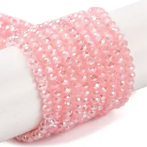 Baking Electroplate Glass Beads Strands