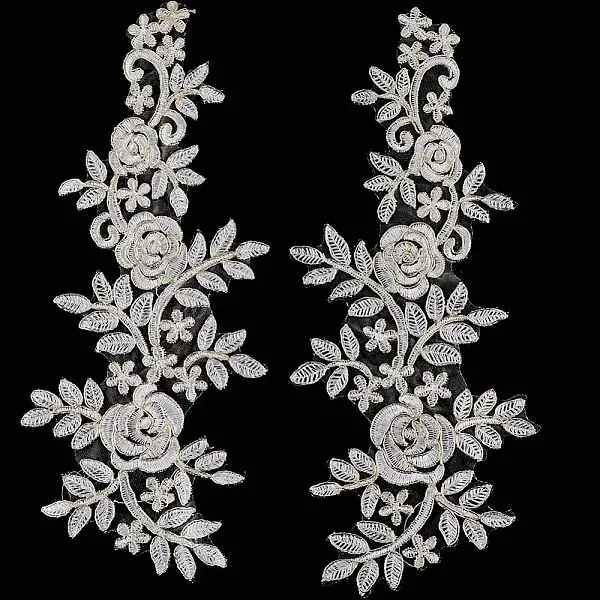 Polyester Metallic Embroidery Lace Appliques