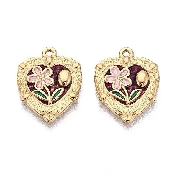 304 Stainless Steel and Enamel Pendants