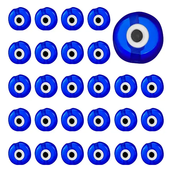 150Pcs Handmade Evil Eye Lampwork Beads