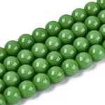 Opaque Solid Color Glass Beads Strands