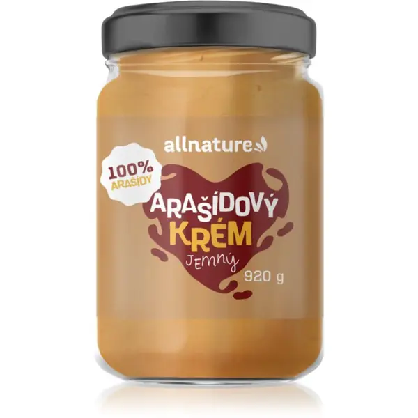 Allnature Arašidový krém jemný 100 % orechový krém 920 g