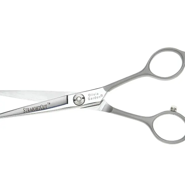 Kadeřnické nůžky Olivia Garden StraightCut(TM) Shear 5,75" - stříbrné (ST5.75) + dárek zdarma