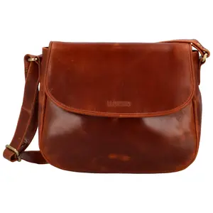 Dámská kožená crossbody kabelka koňaková - Bellugio Zolyx